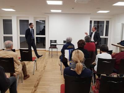 Informationsveranstaltung mit Stadtrat Schneider zum „Wiederaufbau des Goetheturms